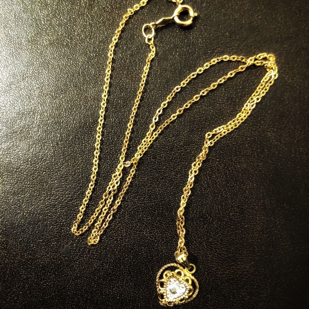 Rhinestone Heart Necklace